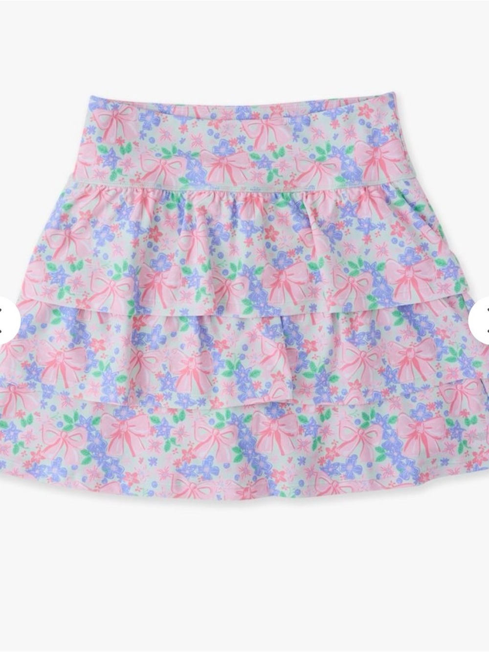 NWT Pink Floral Tiered Skirt